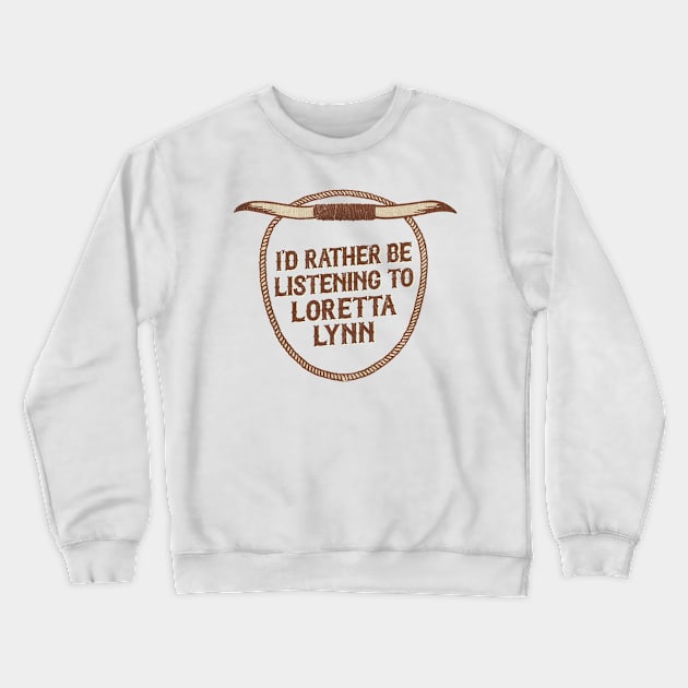 Loretta Lynn / Retro Style Country Fan Design Crewneck Sweatshirt by DankFutura